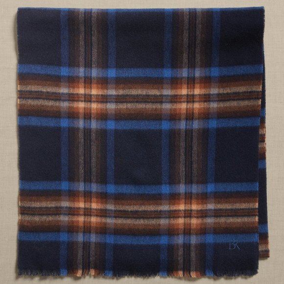NWT-ONE SIZE-Banana Republic Plaid Wool Scarf.